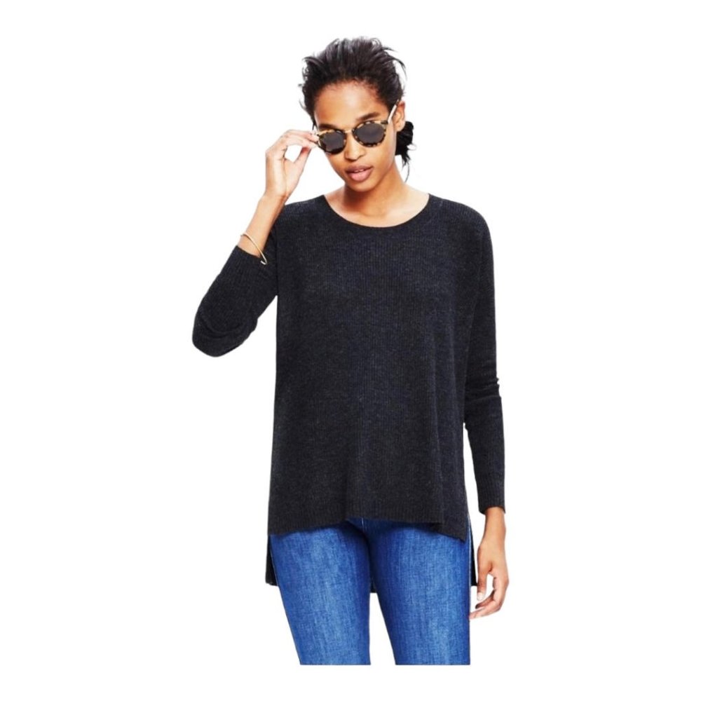 Madewell Small Black Warmlight Scoop Neck Sweater Size Small